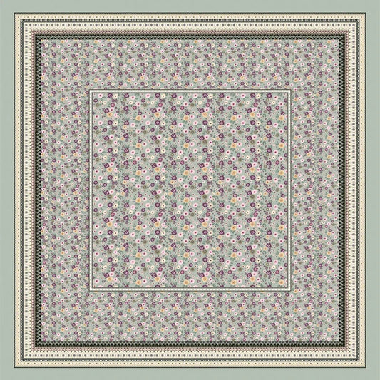 Balanced floral and printed scarf assortment for a boutique