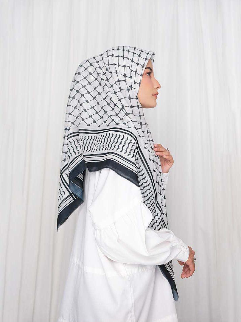 Versatile Keffiyeh Hijab Elegant Printed Scarf Bulk Premium Woven Breathable Chiffon