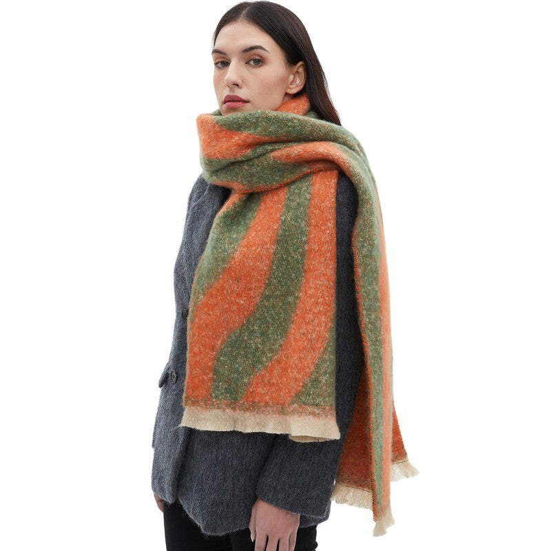 Striped Contrast Color Scarves Wholesale