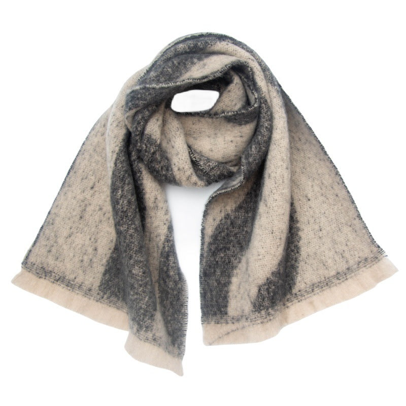 Autumn&Winter Boucle Jacquard Scarf Shawl