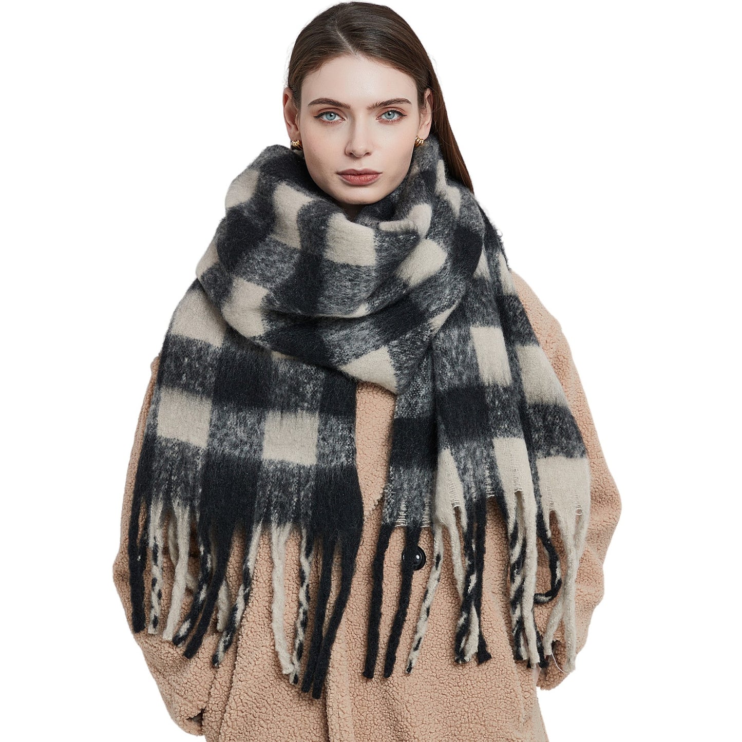 Fall Winter Warm Big Shawl Blanket Scarves & Wraps Gifts