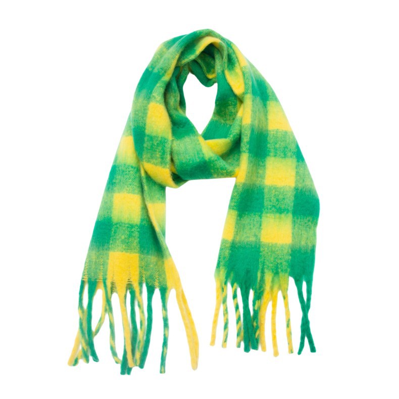 Winter Fall Chunky Plaid Soft Cashmere Feel