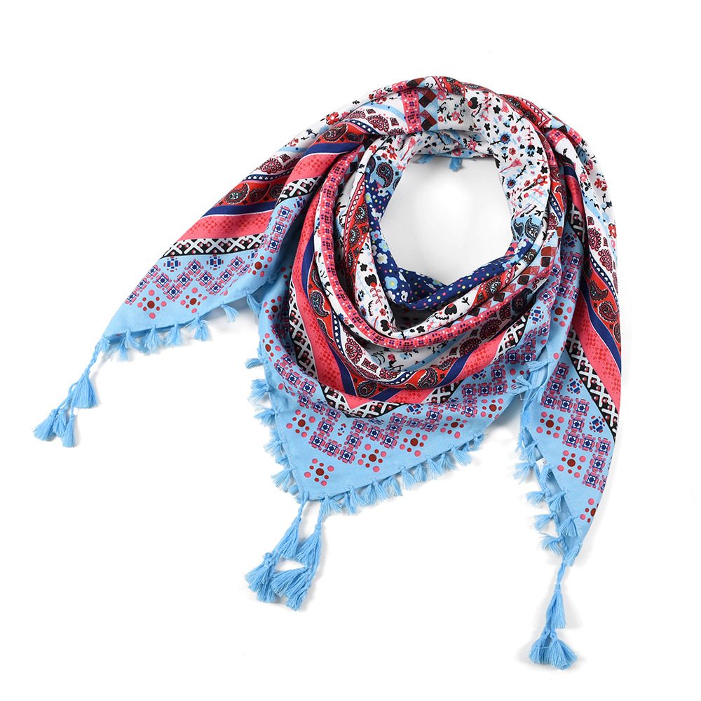 light blue scarf