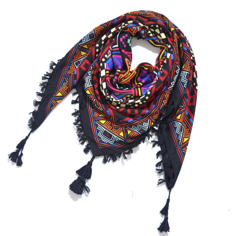 black jacquard scarf