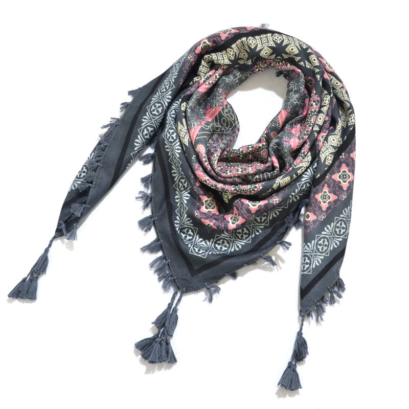 black floral scarf