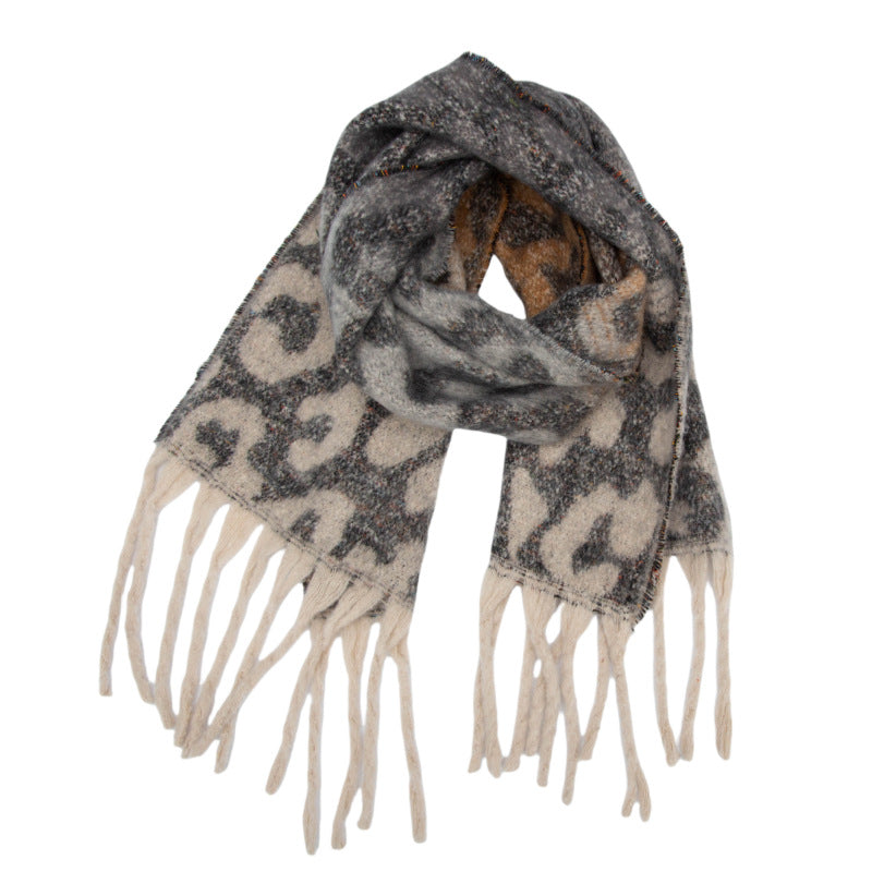 Warm large winter scarf