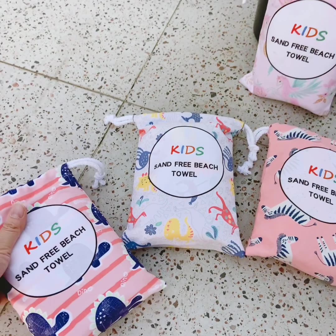 bulk kids beach towels with bags