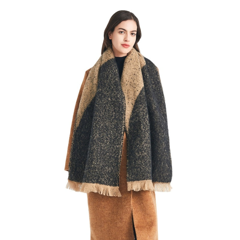 Warm large winter scarf