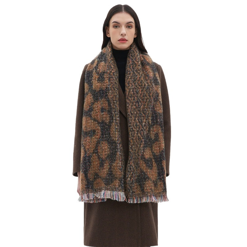 Womens Reversible Ombre Blanket Scarf