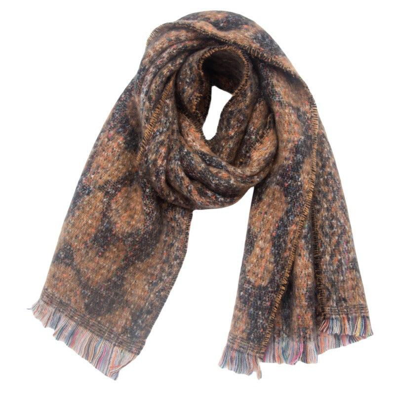 Shawl with Tassels Colorful Chunky Oversized Long Blanket Scarves