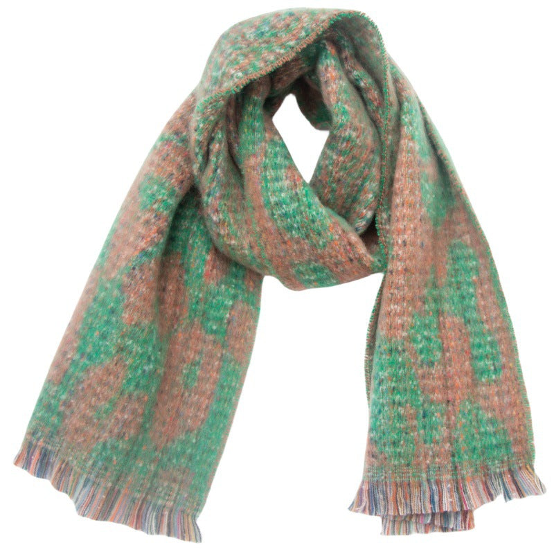 Warm large winter scarf