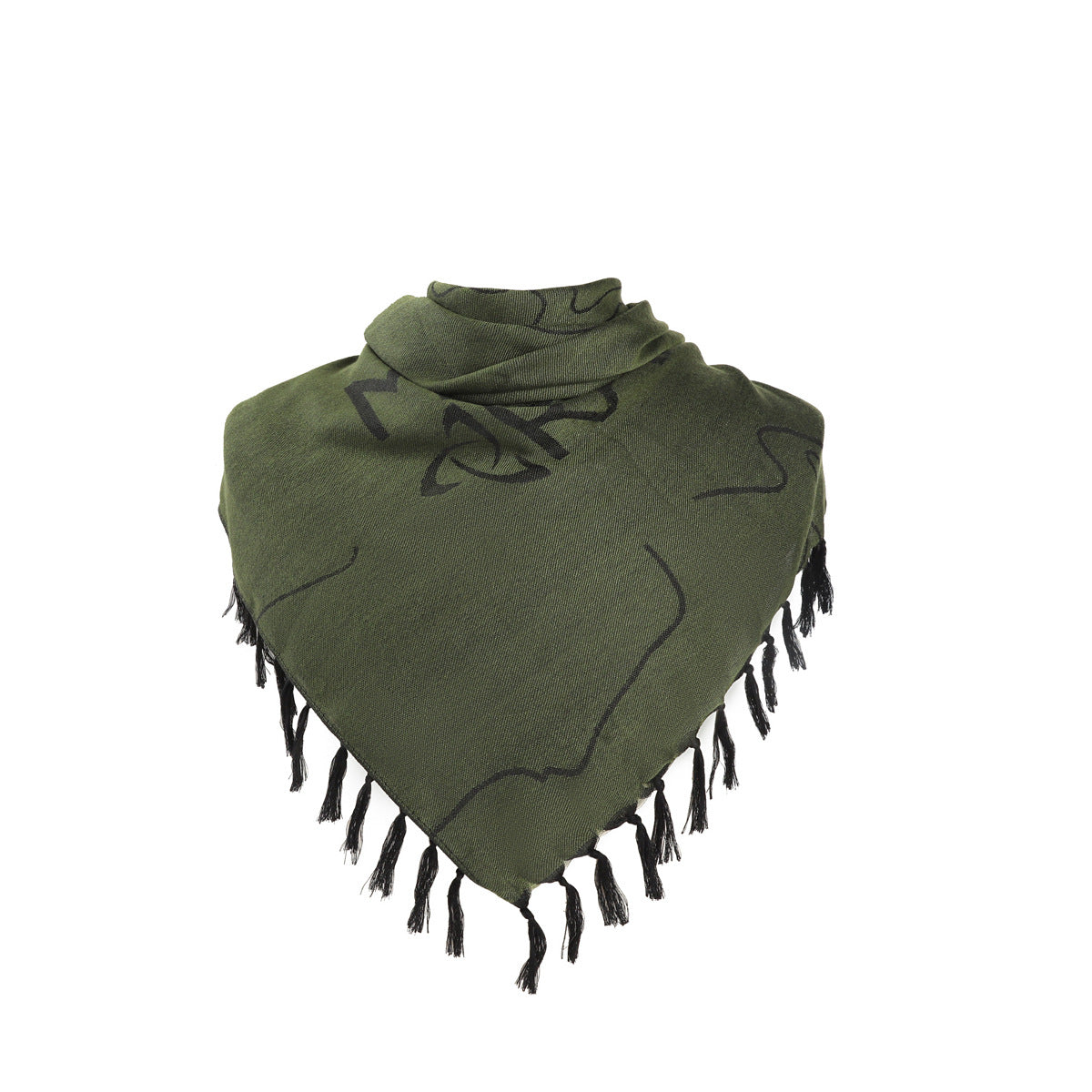 Womens Men Shemagh Tassel Scarves