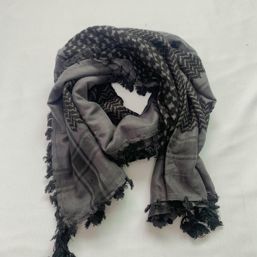 Unisex Black Shemagh with Black Tassel - Durable Manufacturer Arab Headwear for All Occasions