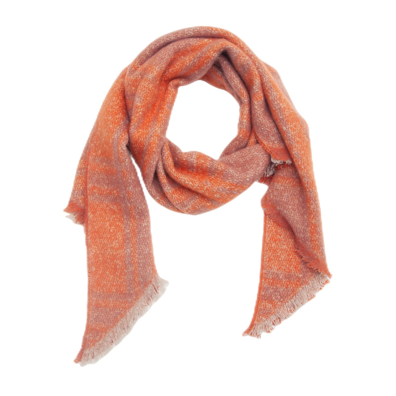 Plaid orange scarf