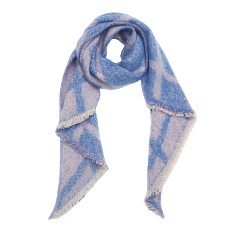 Large diamond blue scarf