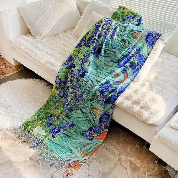 Double Sided Oil Painting Pattern Art Scarf