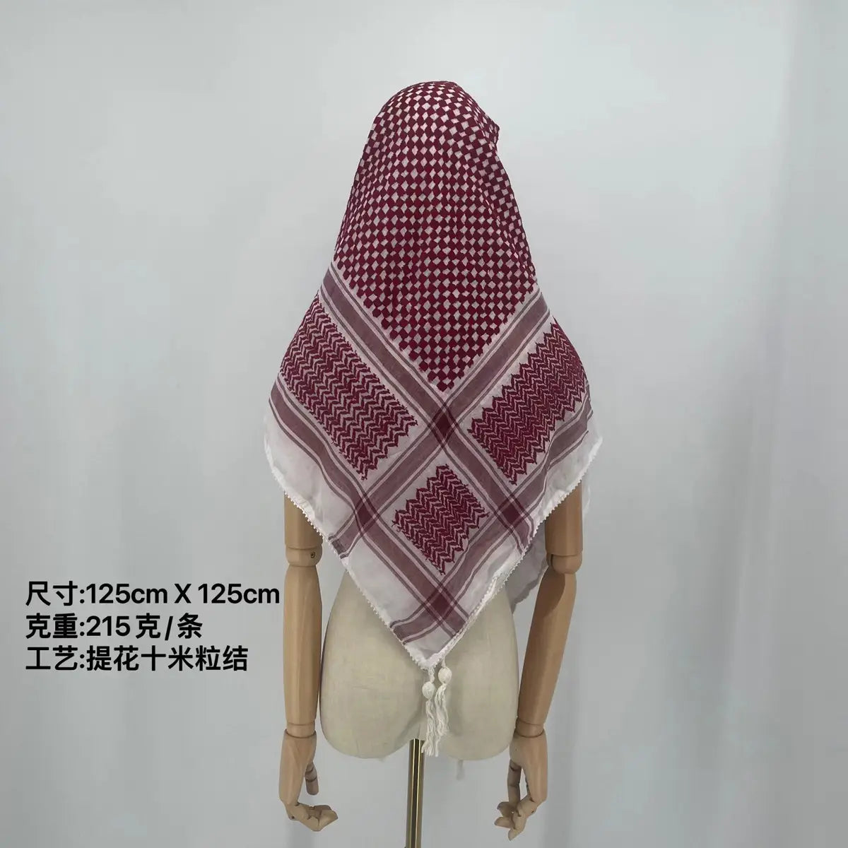 dark red shemagh scarves