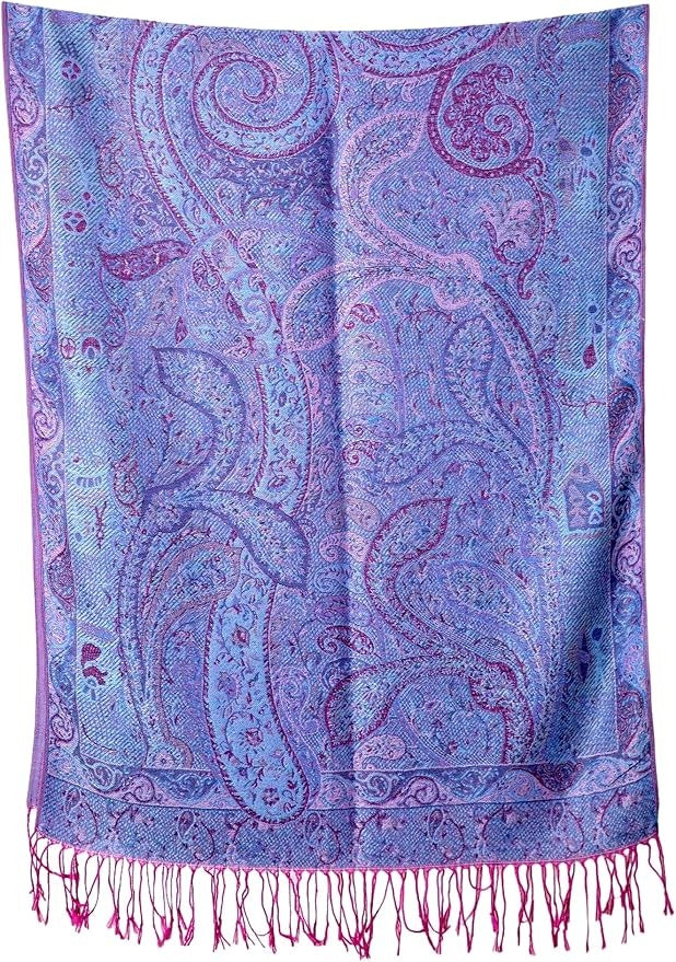 Factories Reversible Paisley Pashmina Rave Scarf – Exotic Indian Shawls and Wraps