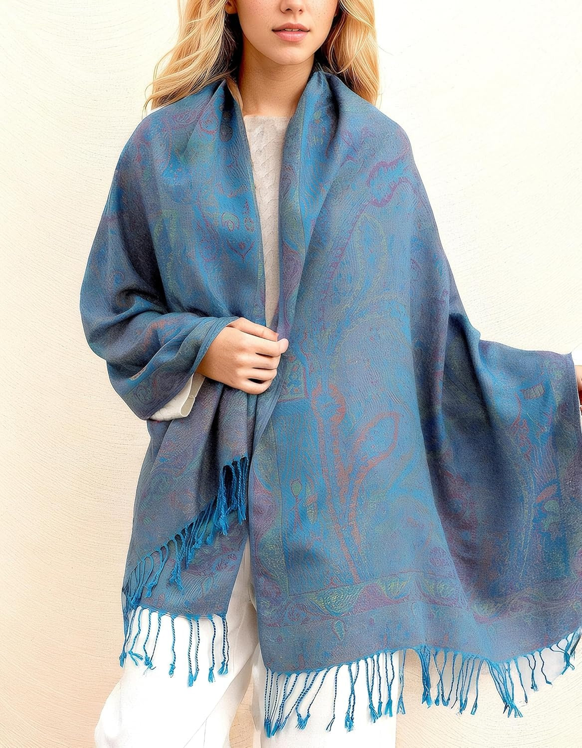 Boho Paisley Festival Scarf – Reversible Design