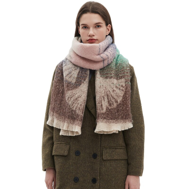 Women Graphic Chunky Scarf