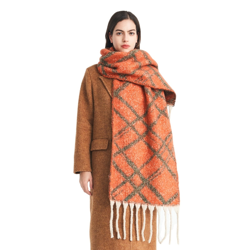 Warm large winter scarf