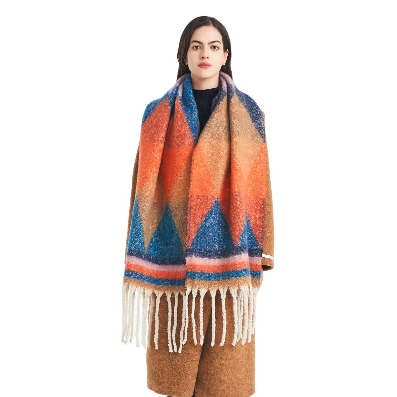 Warm large winter scarf