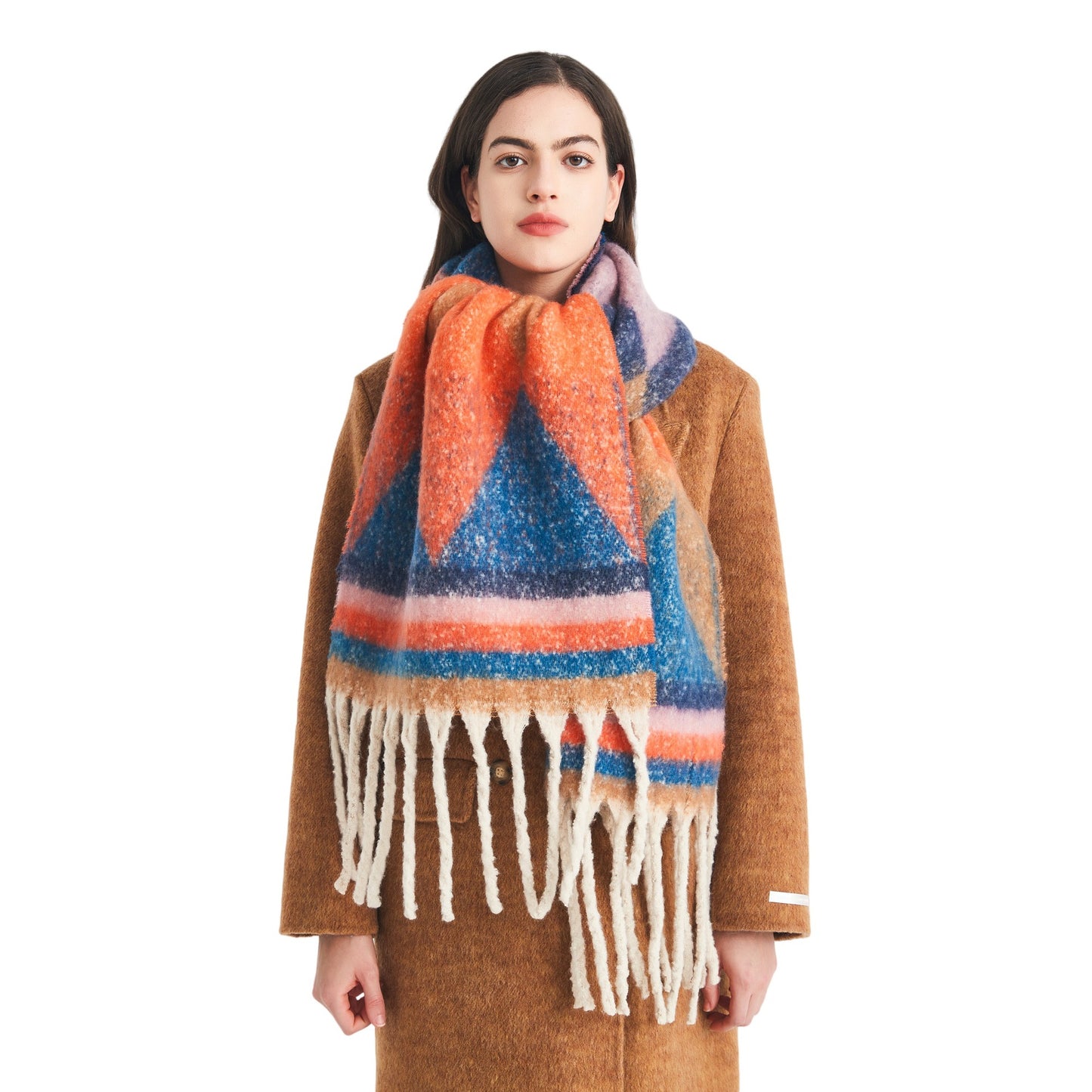Coloured Checked Oversized Scarf