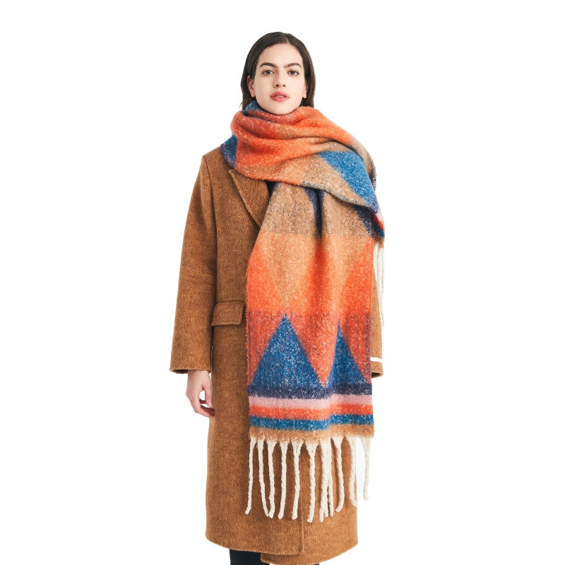 Woven Tartan Checker Scarf