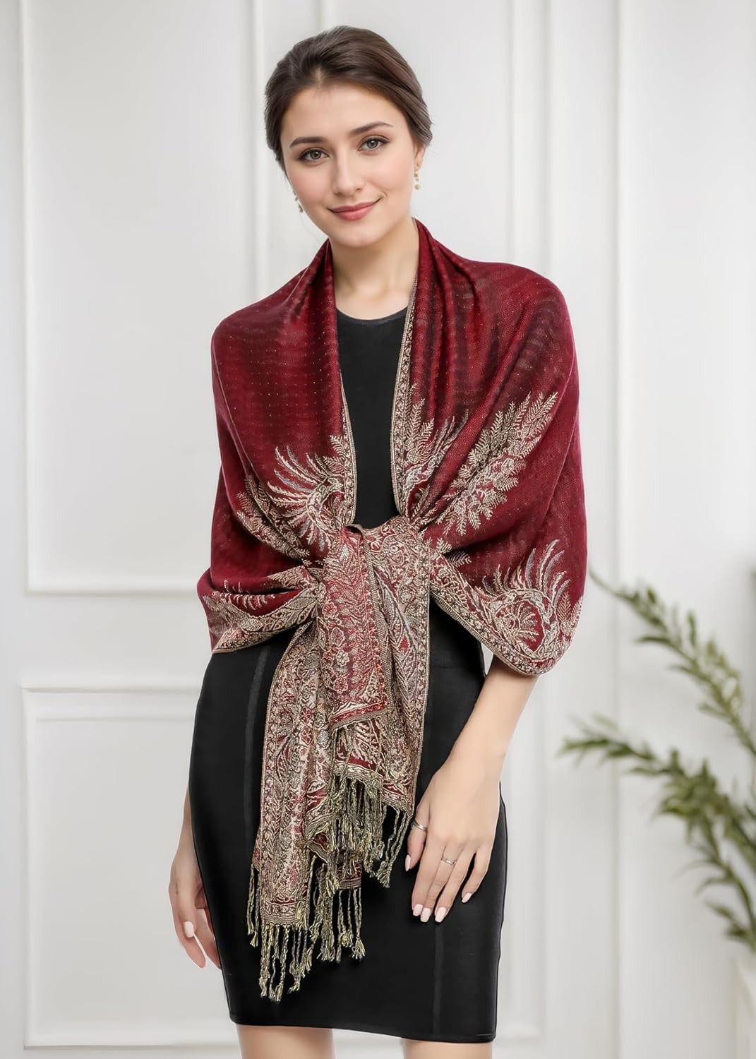 Exporter Luxurious Soft Autumn and Winter Warm Shawl - Ethnic Silky Ca Rose scarves & shawls Exporter Luxurious Soft Autumn and Winter Warm Shawl - Ethnic Silky Ca Rose scarves & shawls
