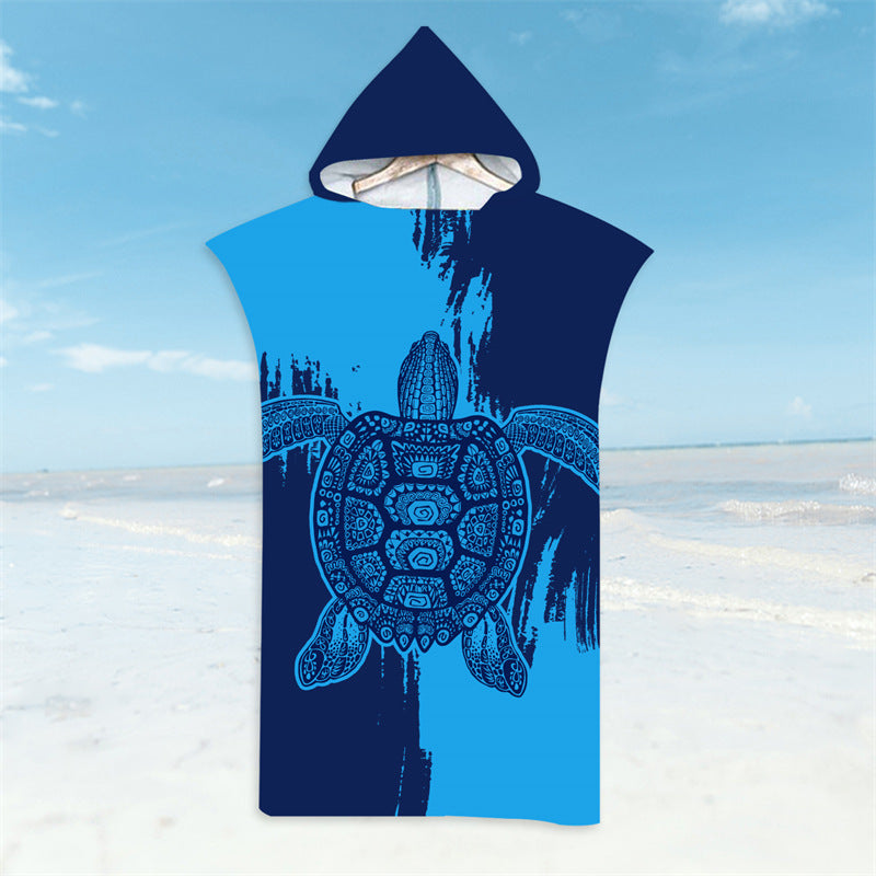 Sea turtle beach towels hooded