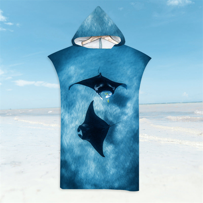 Manta hooded towel beach