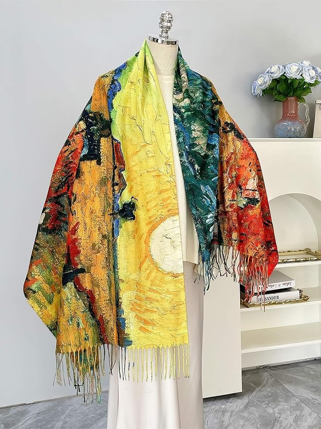 Master Oil Painting Art Scarf