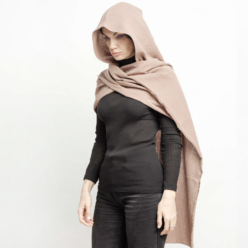 Medieval Linen Cotton Cowl Hood