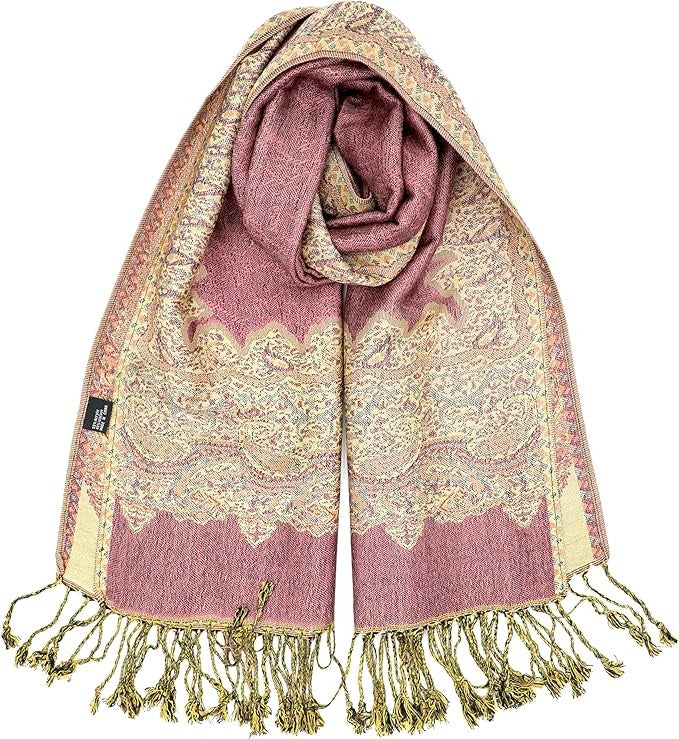 Factories Paisley Pattern Soft Silky Elegant Scarf - Women's Cashmere Shawl with Tassels