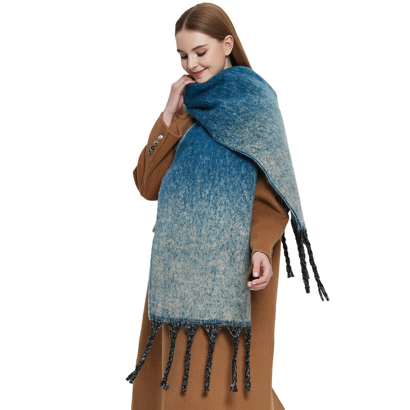 Women's Reversible Ombre Blanket Scarf