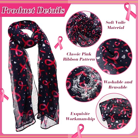 Women Breast Cancer Symbol Scarf