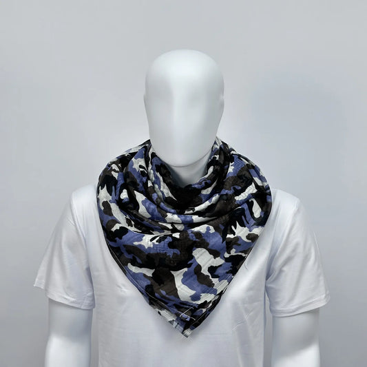 Printed camouflage neck scarf