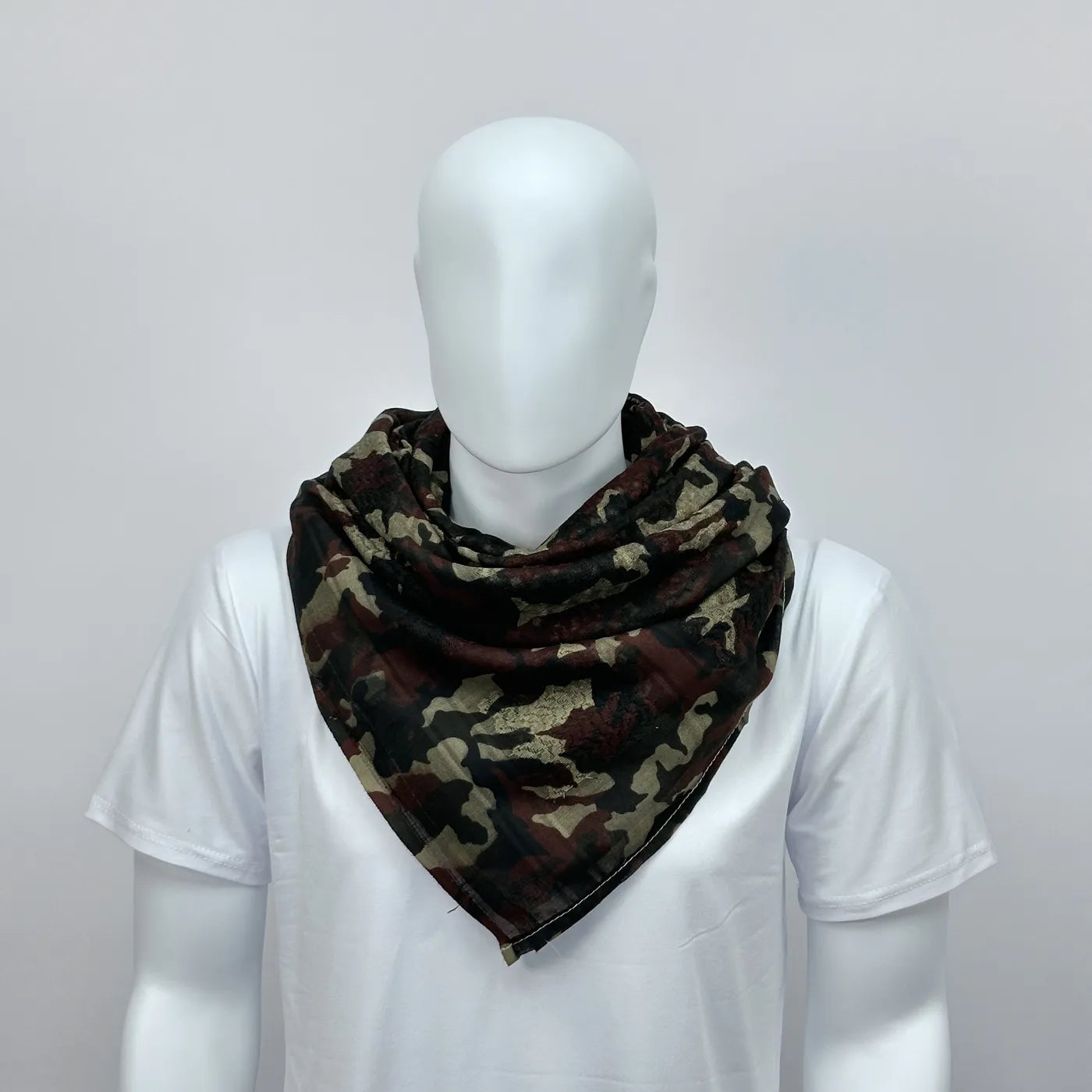 Printed camouflage neck scarf