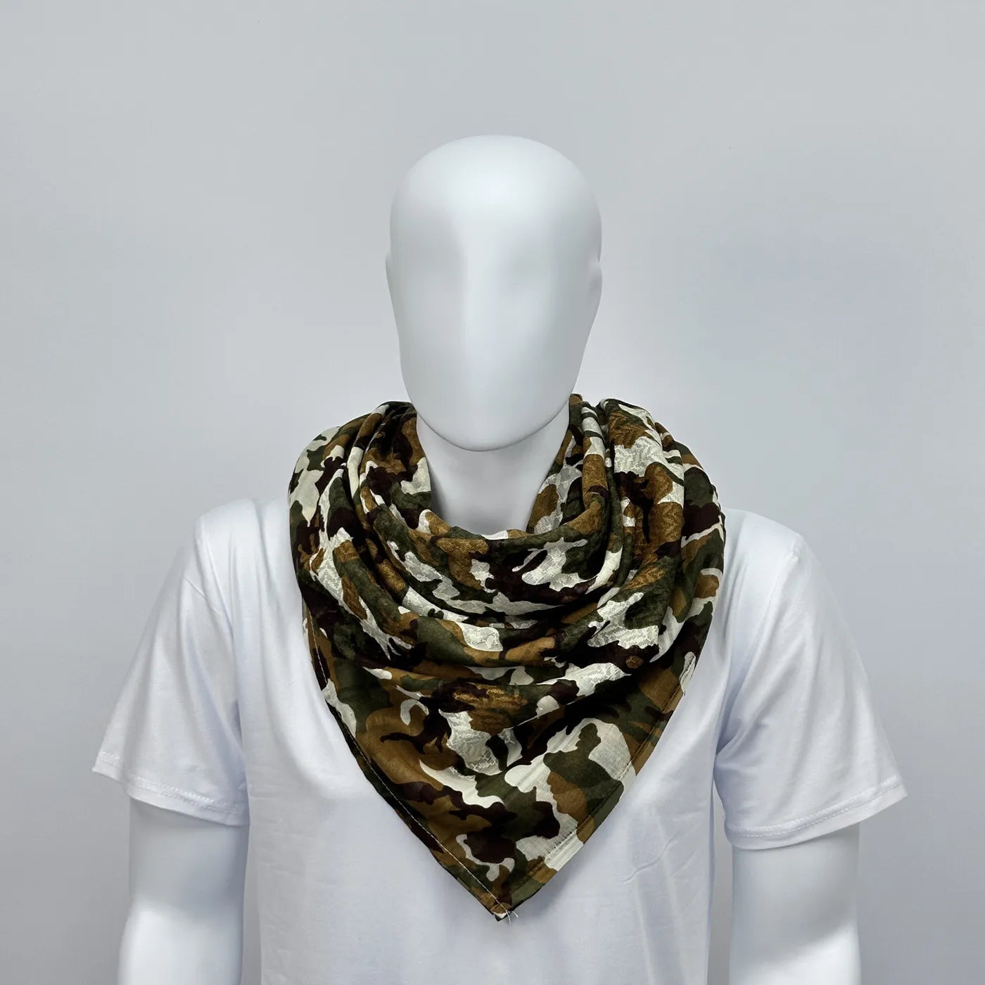 Printed camouflage neck scarf