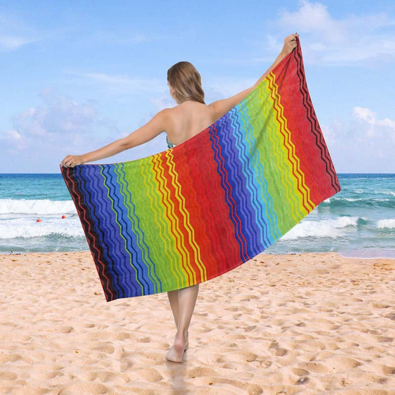 beach towel rainbow