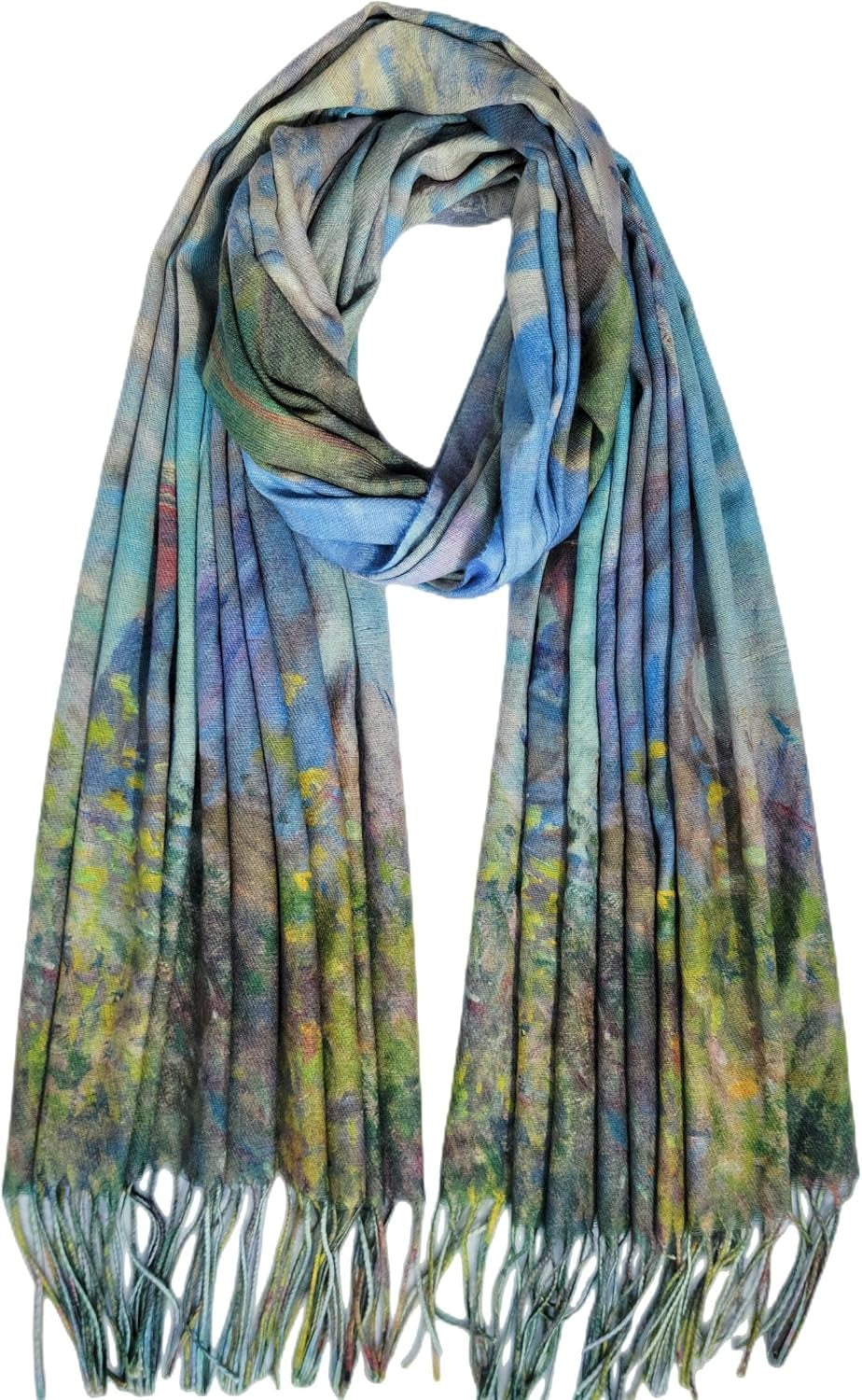 Reversible Soft Cashmere Feel Scarf - Large Shawl Wrap Double-side Art Print OEM