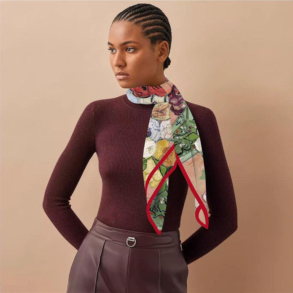 Roses and Anemones scarf