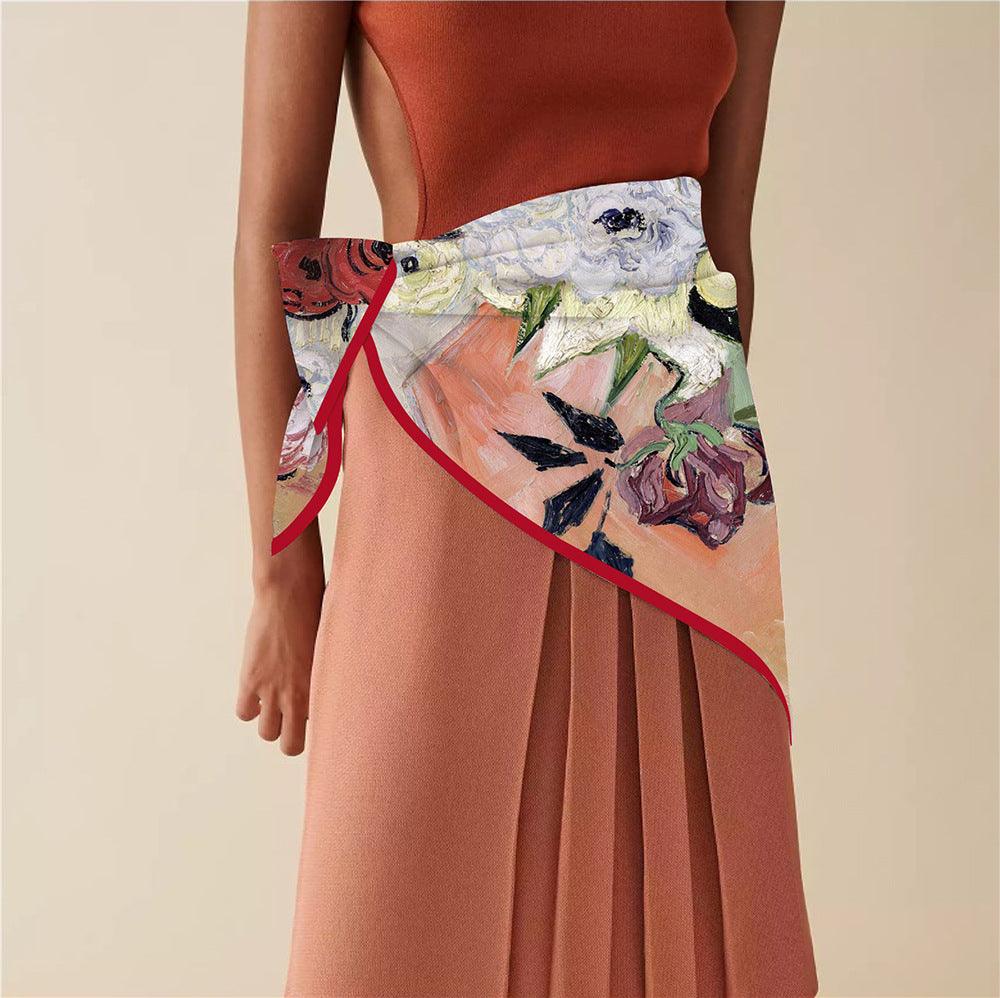 Roses and Anemones scarf