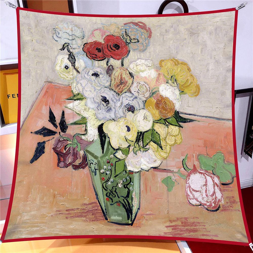 Roses and Anemones scarf