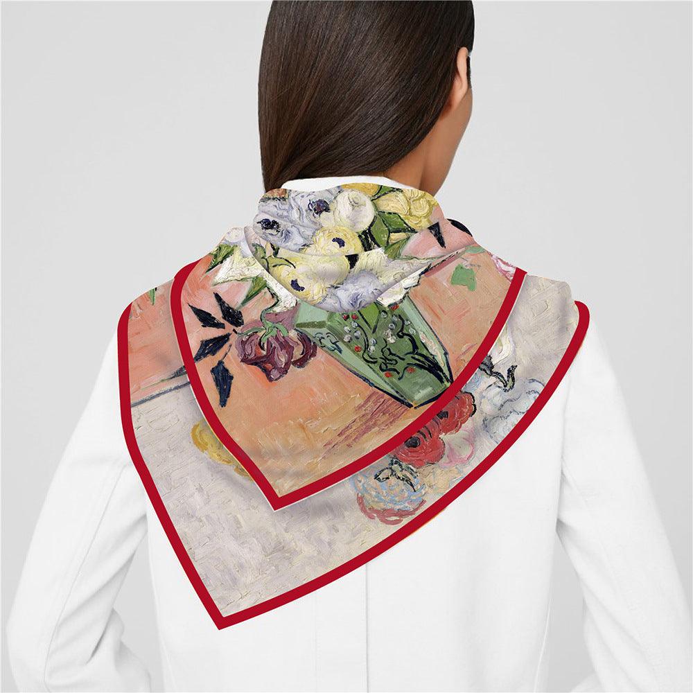 Roses and Anemones scarf