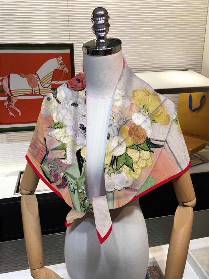 Roses and Anemones scarf