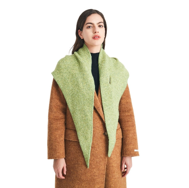 Korean style wool knitted triangle scarf shawl