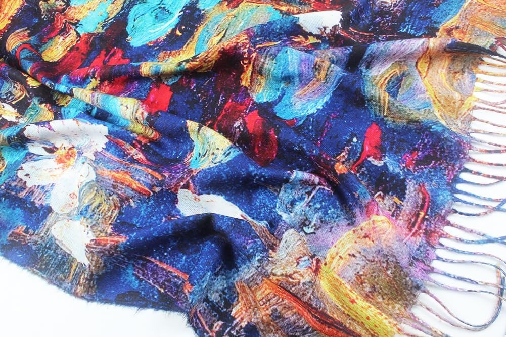 Sunset Water Lily Faux Cashmere Scarf