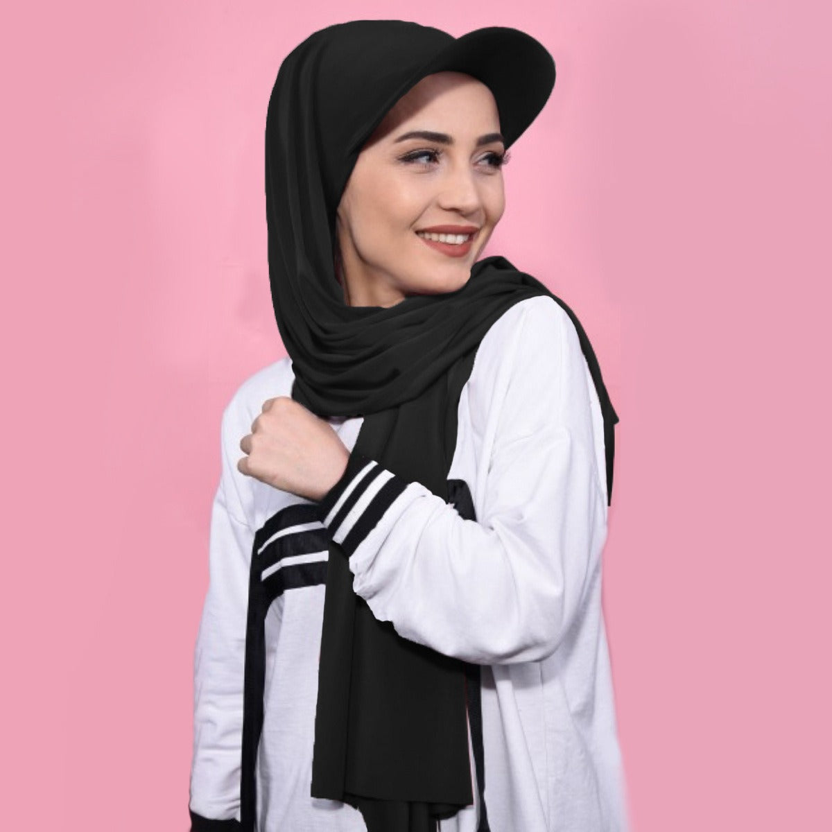 Womens Hijab Scarf With Hat