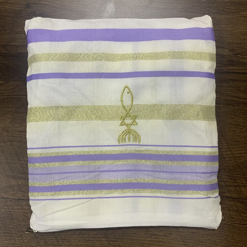 purple christian prayer shawl